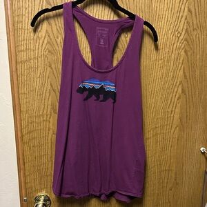 Patagonia Women's Bear Graphic Organic Cotton Tank Top - Plum